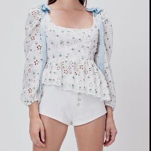 For love and lemons cherry corset blouse size S